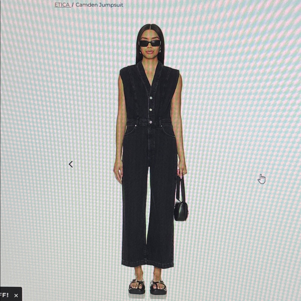 Etica Camden Black Rock Denim Jumpsuit